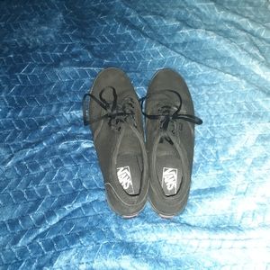 Black low top Vans